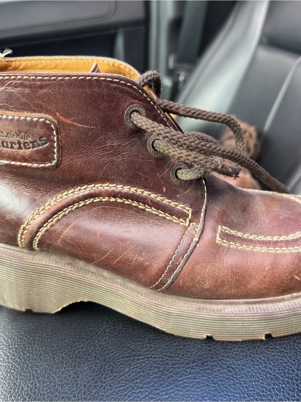 Dr. Martens Kids Brown Leather Lace-Up Boots